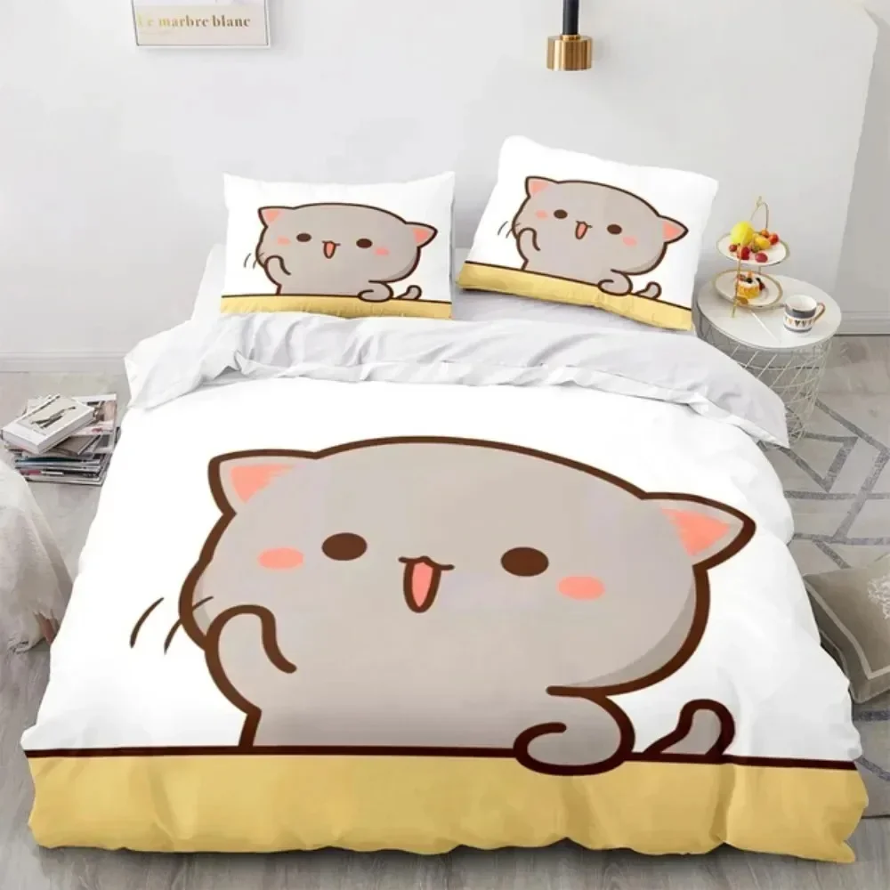 Cartoon Lovely Peach Cat Bedding Set Boys Girls Twin Queen Size Duvet Cover Pillowcase Bed Kids Adult Fashion Home Textile
Cartoon Lovely Peach Cat Bedding Set Boys Girls Twin Queen Size Duvet Cover Pillowcase Bed Kids Adult Fashion Home Textile