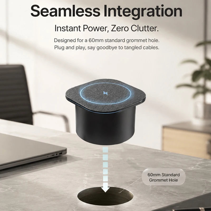 Recessed Furniture Wireless Charger 15W Embedded Desk Docking Station Black White Multi-Plug Fast Charging Pad for Table
Recessed Furniture Wireless Charger 15W Embedded Desk Docking Station Black White Multi-Plug Fast Charging Pad for Table