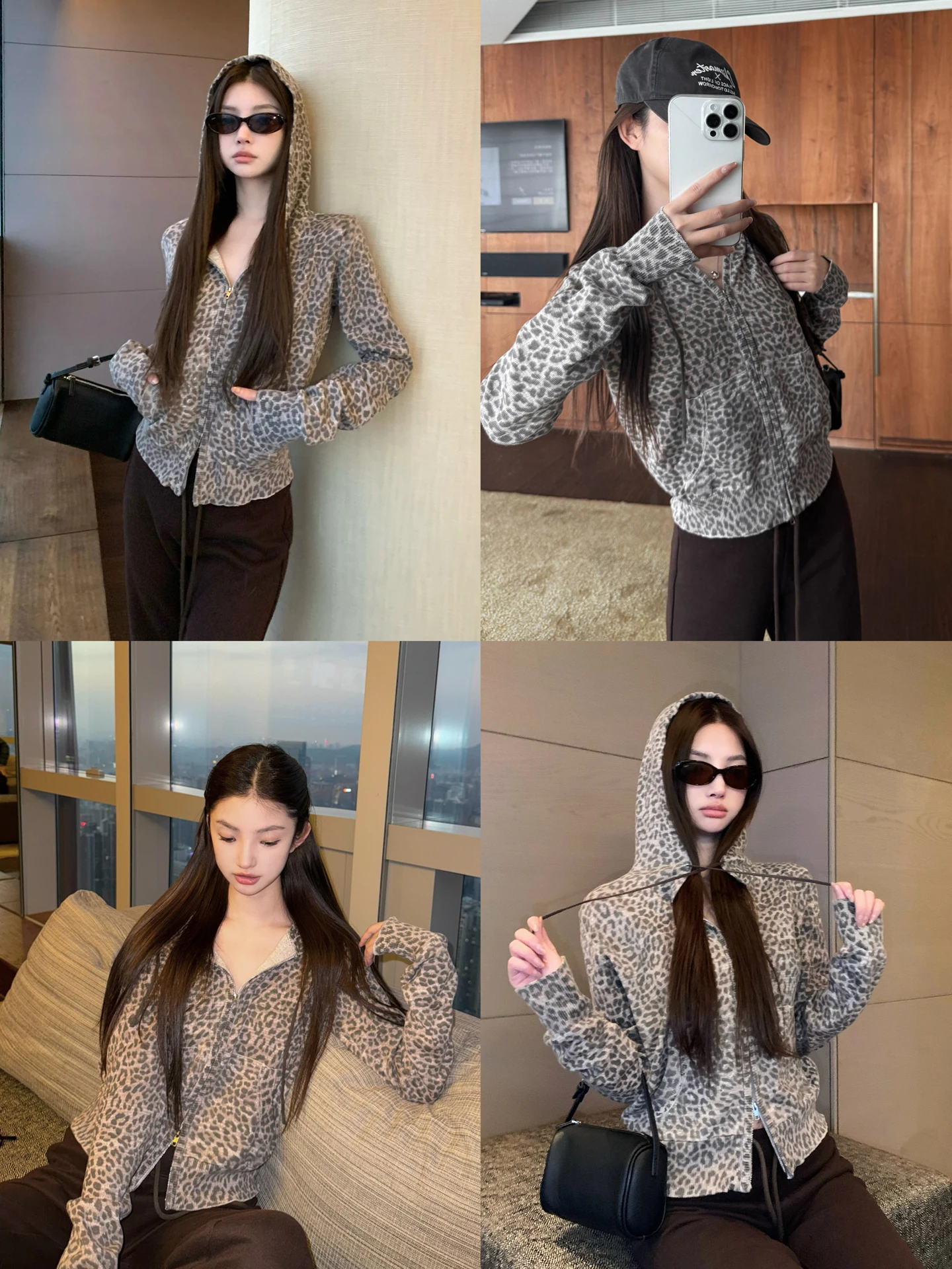 BULENG 100% Cotton American Retro Leopard Print Hooded Open Cardigan Women's Jacket Long Sleeve Slim Fit Spring Summer Outerwear
BULENG 100% Cotton American Retro Leopard Print Hooded Open Cardigan Women's Jacket Long Sleeve Slim Fit Spring Summer Outerwear