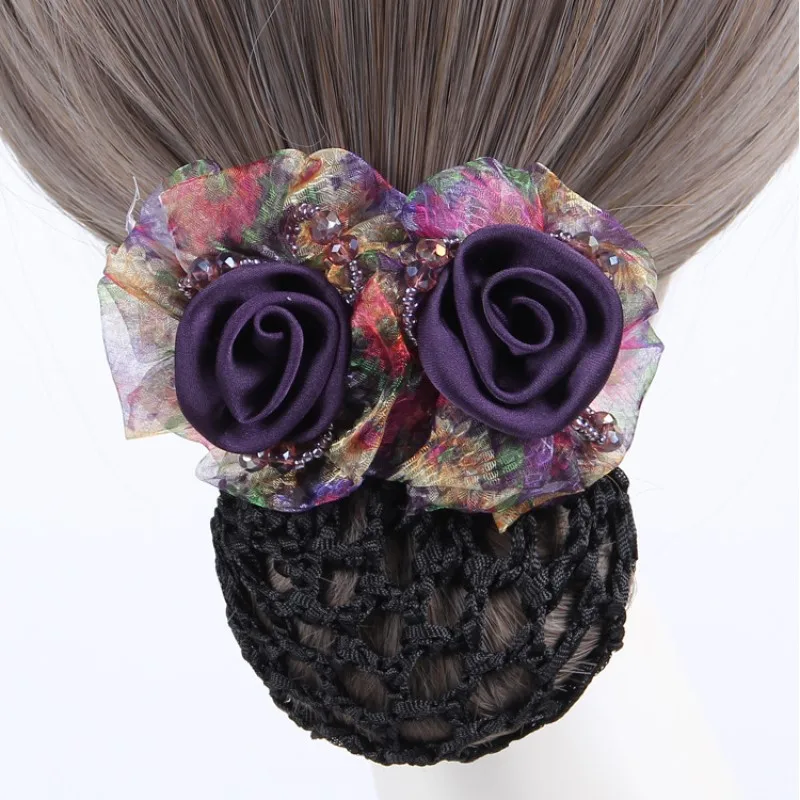 New 3 Flower Net Pocket Spring Clip Female Professional Stewardess Tie Up The Hair Headdress Headdress Flower Hair Clips
New 3 Flower Net Pocket Spring Clip Female Professional Stewardess Tie Up The Hair Headdress Headdress Flower Hair Clips