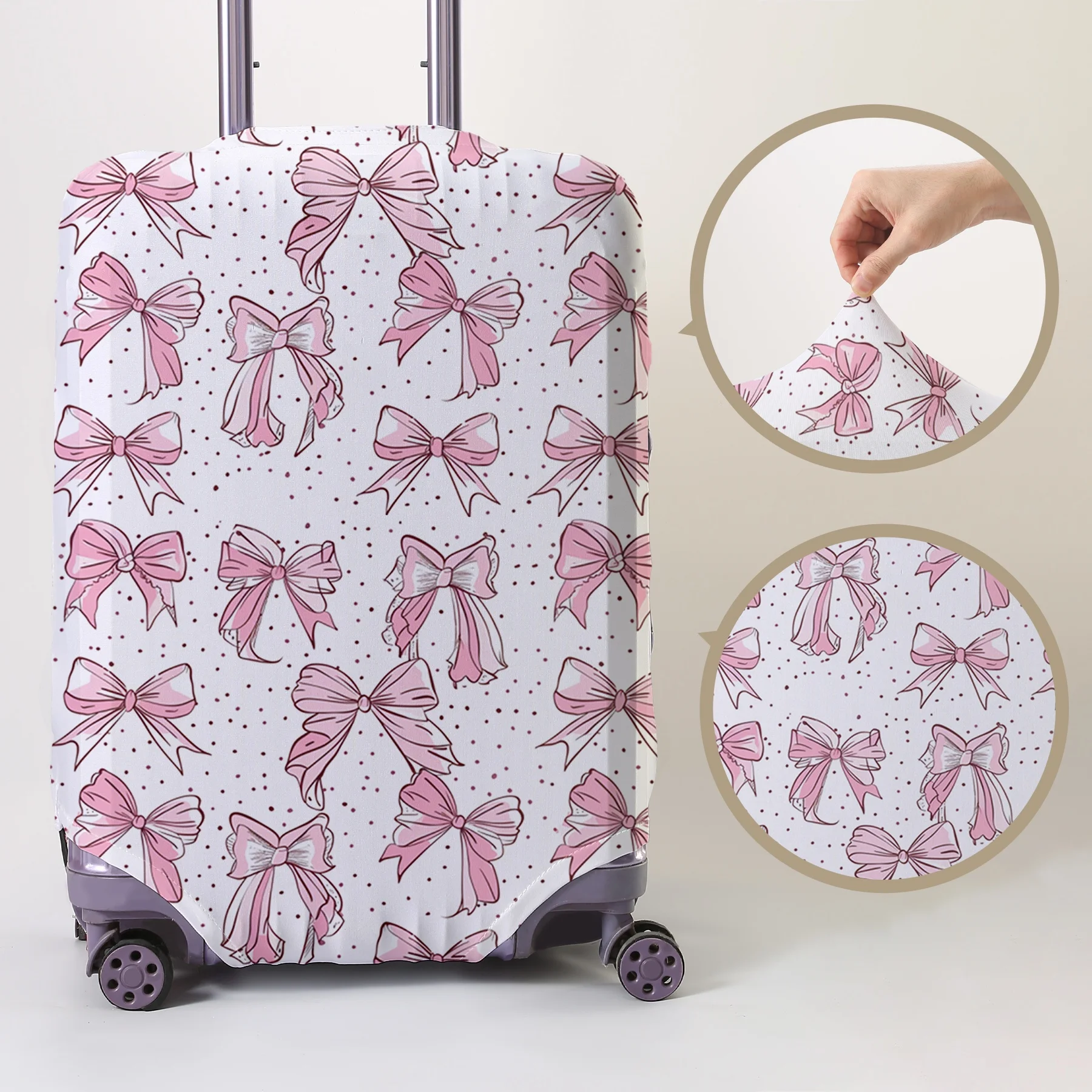 Pink bow full print pattern luggage protection cover, suitable for 18-32 inch luggage covers, luggage handle gloves, travel acce
Pink bow full print pattern luggage protection cover, suitable for 18-32 inch luggage covers, luggage handle gloves, travel acce