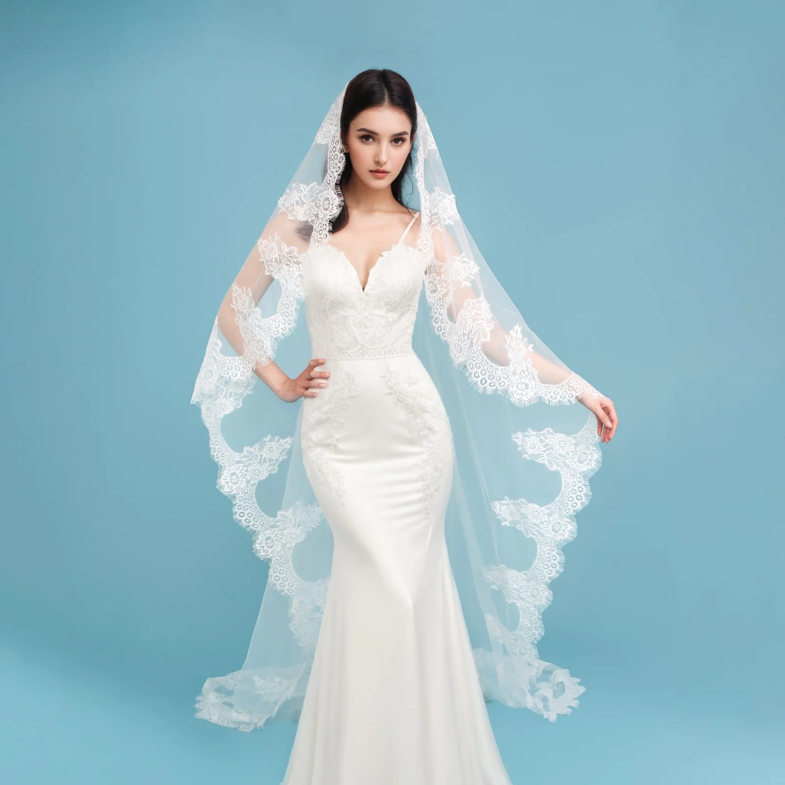 Часовня Свадебная фата с кружевным краем Стиль ручной работы 250 см Белый короткий шлейф Свадебный аксессуар Гранд Роскошная вуаль с металлической расческой G77
Часовня Свадебная фата с кружевным краем Стиль ручной работы 250 см Белый короткий шлейф Свадебный аксессуар Гранд Роскошная вуаль с металлической расческой G77