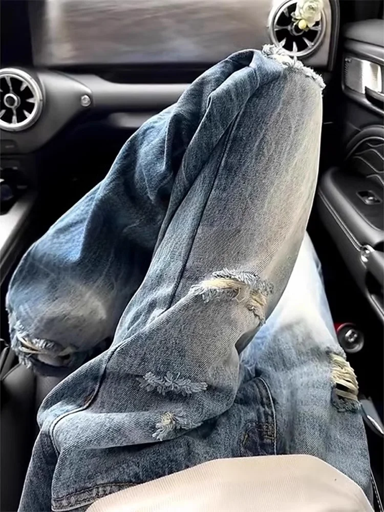 American Sle Lightning Pattern Hole Denim Jeans Men's Summer Thin Cleanfit Trendy Loose Straight Leg Wide Leg Pants
American Sle Lightning Pattern Hole Denim Jeans Men's Summer Thin Cleanfit Trendy Loose Straight Leg Wide Leg Pants
