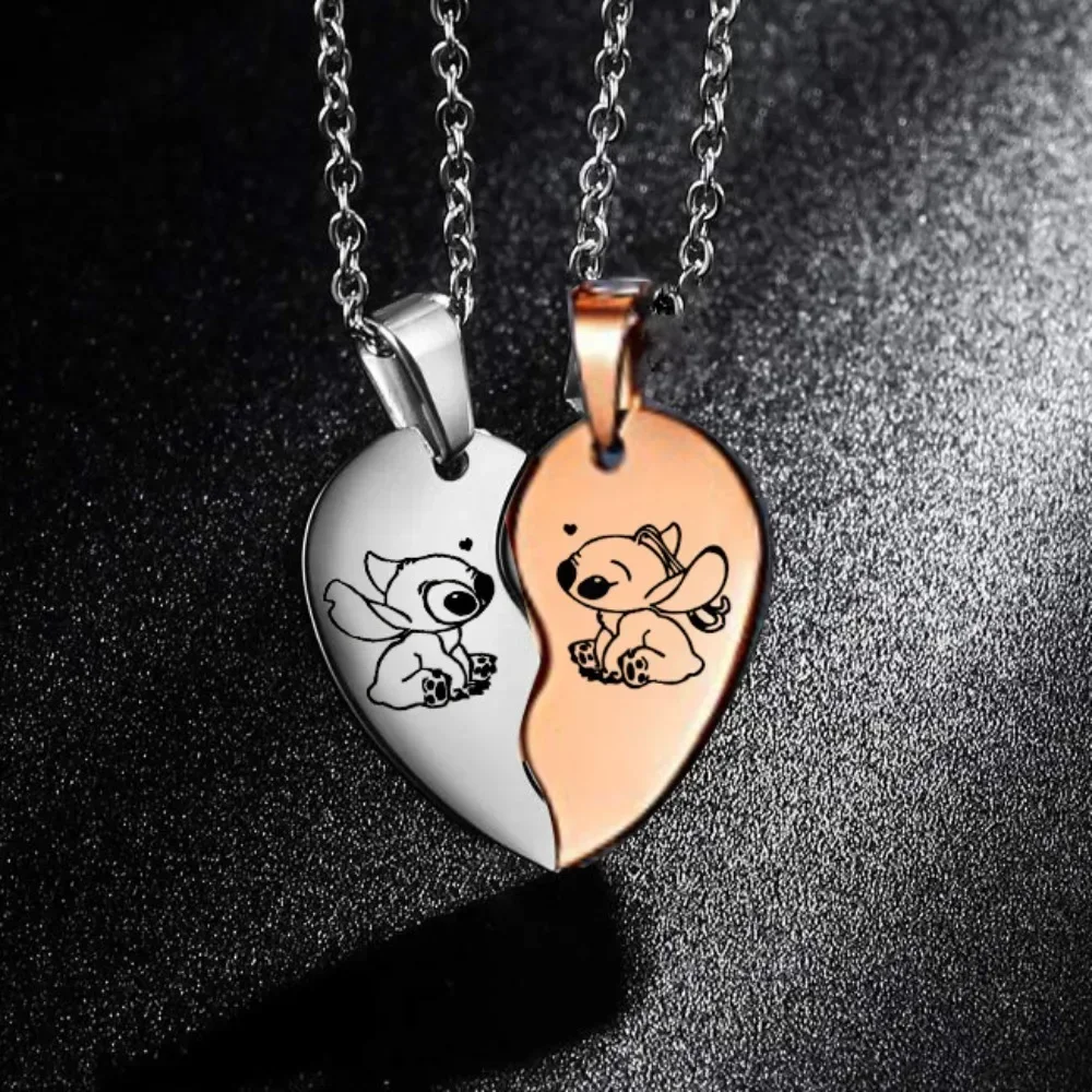 Disney Lilo & Stitch Necklace Stainless Steel Stitching Cute Character Stitch Heart Shape Pendant Necklace Couple Jewelry
Disney Lilo & Stitch Necklace Stainless Steel Stitching Cute Character Stitch Heart Shape Pendant Necklace Couple Jewelry