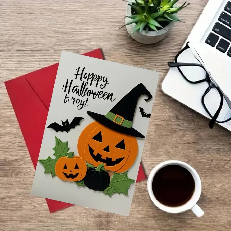 1PC Happy Halloween Creative Pumpkin Halloween Greeting Card Message Greeting Card with Red Envelope Suitable for Everyone
1PC Happy Halloween Creative Pumpkin Halloween Greeting Card Message Greeting Card with Red Envelope Suitable for Everyone