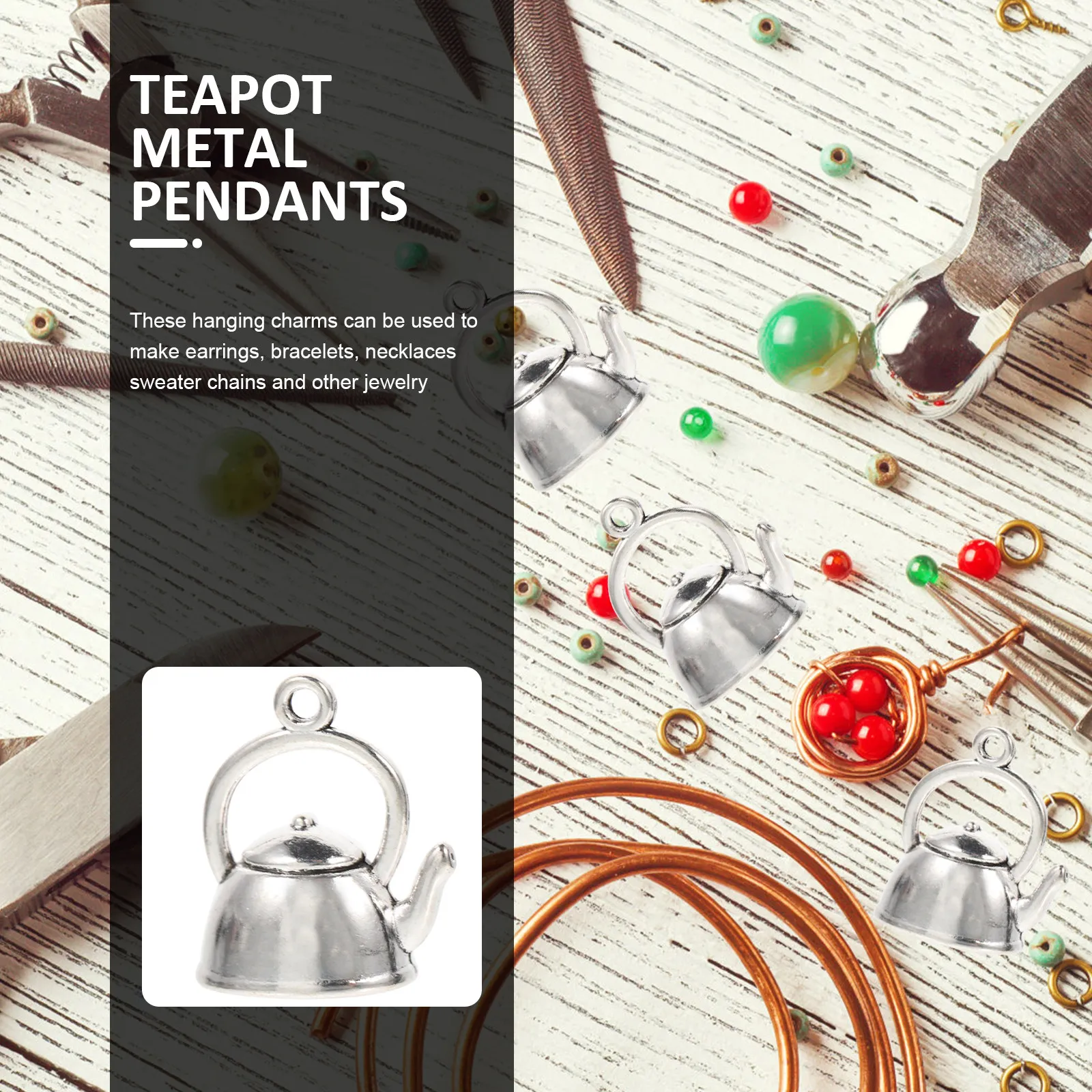 50Pcs Unique Teapot Shaped Charms Safe Alloy DIY Jewelry Materials for Crafting Necklaces Earrings Bracelets Key Rings Handmade
50Pcs Unique Teapot Shaped Charms Safe Alloy DIY Jewelry Materials for Crafting Necklaces Earrings Bracelets Key Rings Handmade