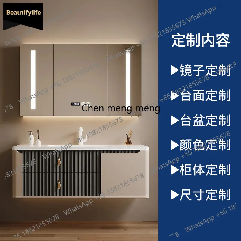 C139 Integrated basin oak bathroom cabinet combination light luxury slate seamless basin toilet washbasin cabinet
C139 Integrated basin oak bathroom cabinet combination light luxury slate seamless basin toilet washbasin cabinet