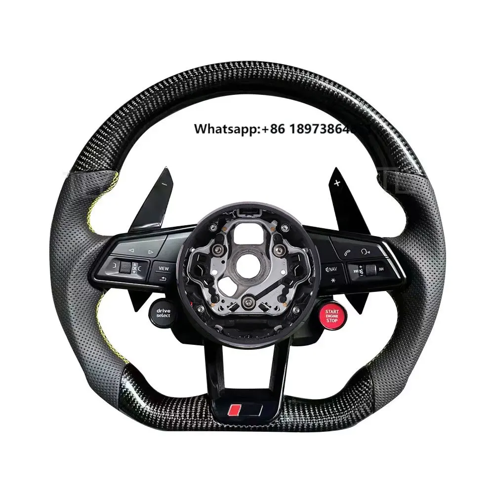 With Start Button S-Line Half Alcantara Carbon Steering Wheel for Q8 SQ8 A3 A4 B9 A5 B8 A6 C7 A7 S3 S4 RS3 RS5 RS7 RS6 C8
With Start Button S-Line Half Alcantara Carbon Steering Wheel for Q8 SQ8 A3 A4 B9 A5 B8 A6 C7 A7 S3 S4 RS3 RS5 RS7 RS6 C8