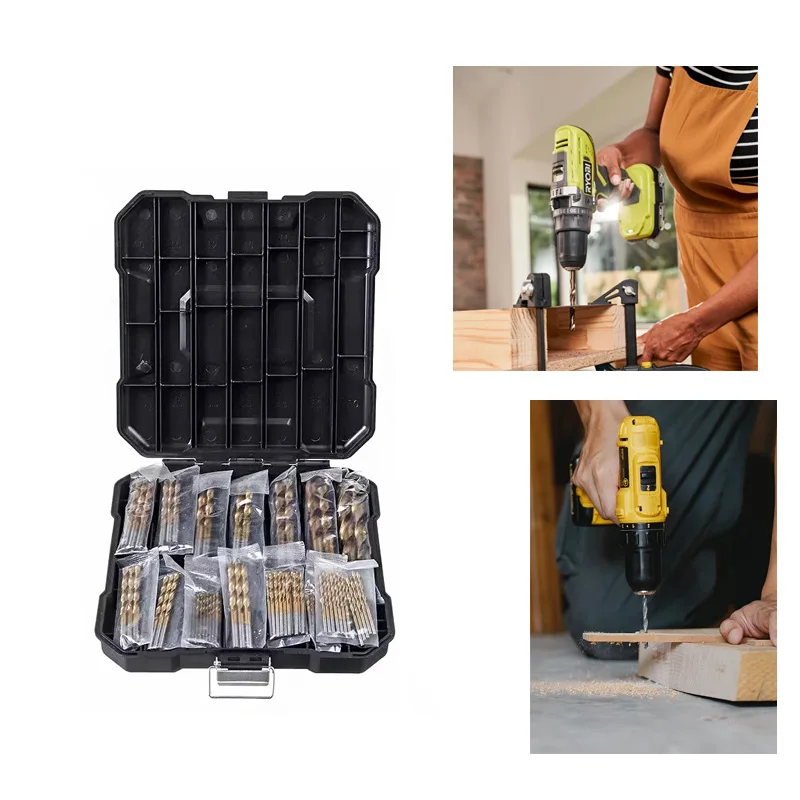 Набор из 99 титановых спиральных сверл, высокоскоростная сталь, от 1/16 до 3/8 дюйма, идеально подходит для дерева, чугуна, антикоррозийная, прочная
Набор из 99 титановых спиральных сверл, высокоскоростная сталь, от 1/16 до 3/8 дюйма, идеально подходит для дерева, чугуна, антикоррозийная, прочная