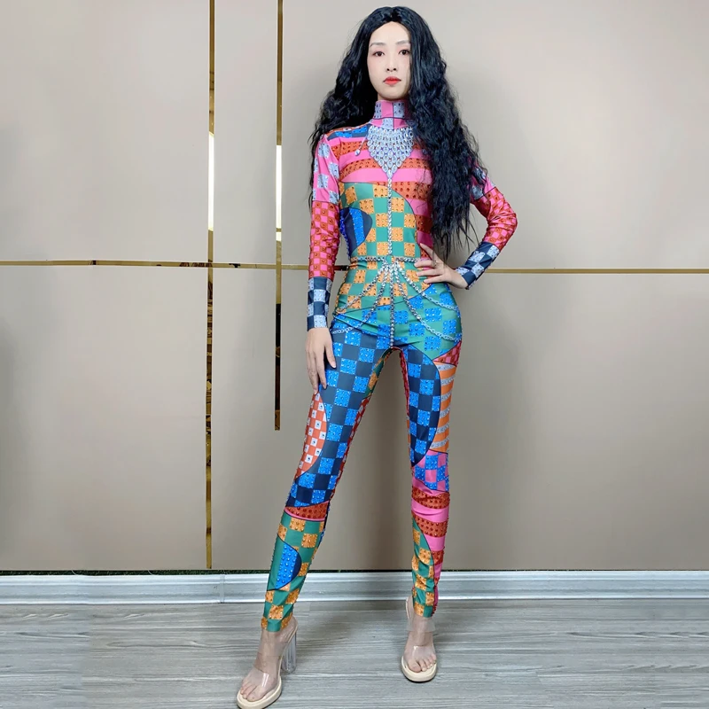 Colorful Rhinestones Jumpsuit Sexy Gogo Dance Wear Women Party Festival Outfit Bar Dj Ds Clubwear Drag Queen Costumes XS7441
Colorful Rhinestones Jumpsuit Sexy Gogo Dance Wear Women Party Festival Outfit Bar Dj Ds Clubwear Drag Queen Costumes XS7441