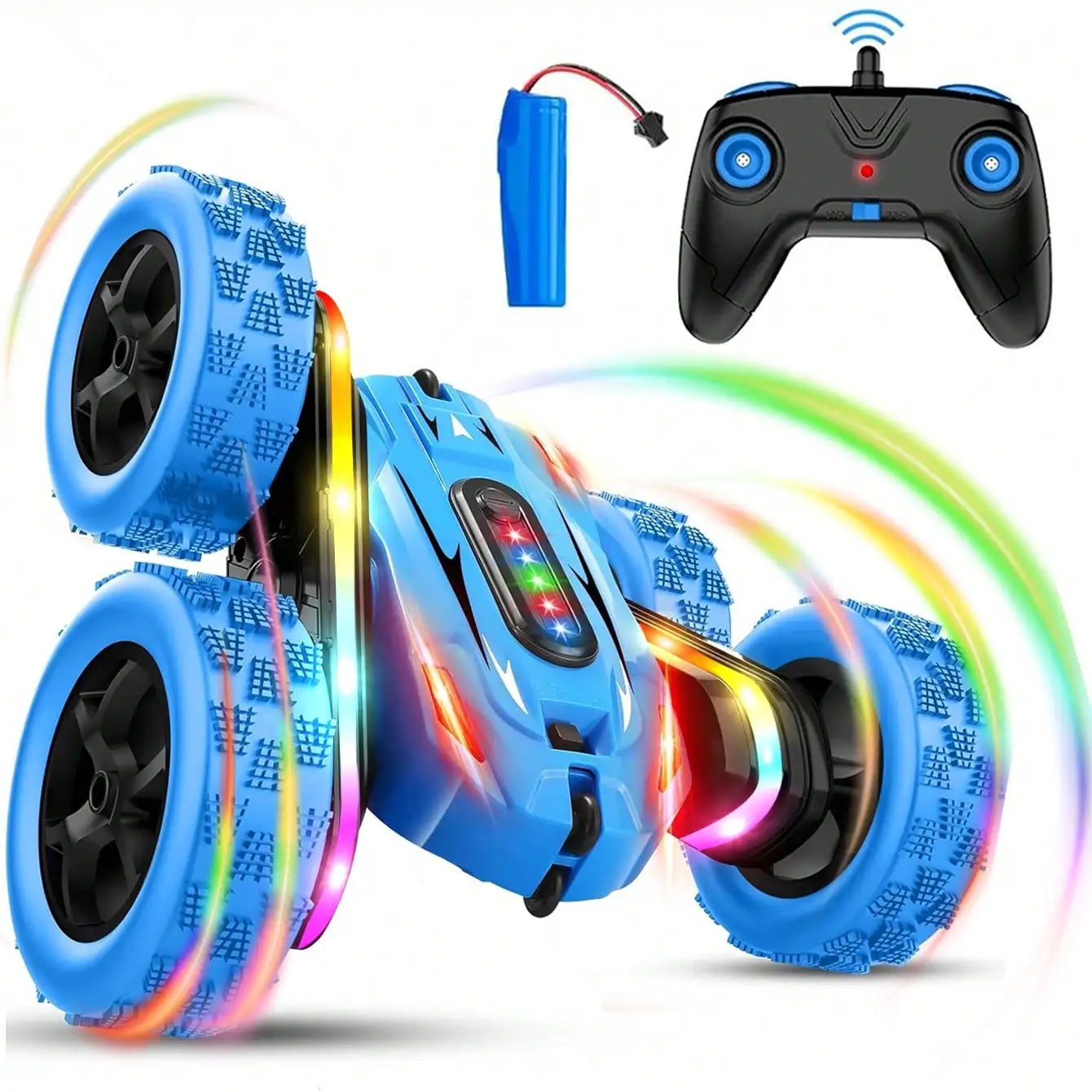 1pc 360° Rotating Dual-Sided RC Car 4WD 2.4GHz With LED Lights Rechargeable All-Terrain Toy Gift For Kids 3-12 Years
1pc 360° Rotating Dual-Sided RC Car 4WD 2.4GHz With LED Lights Rechargeable All-Terrain Toy Gift For Kids 3-12 Years