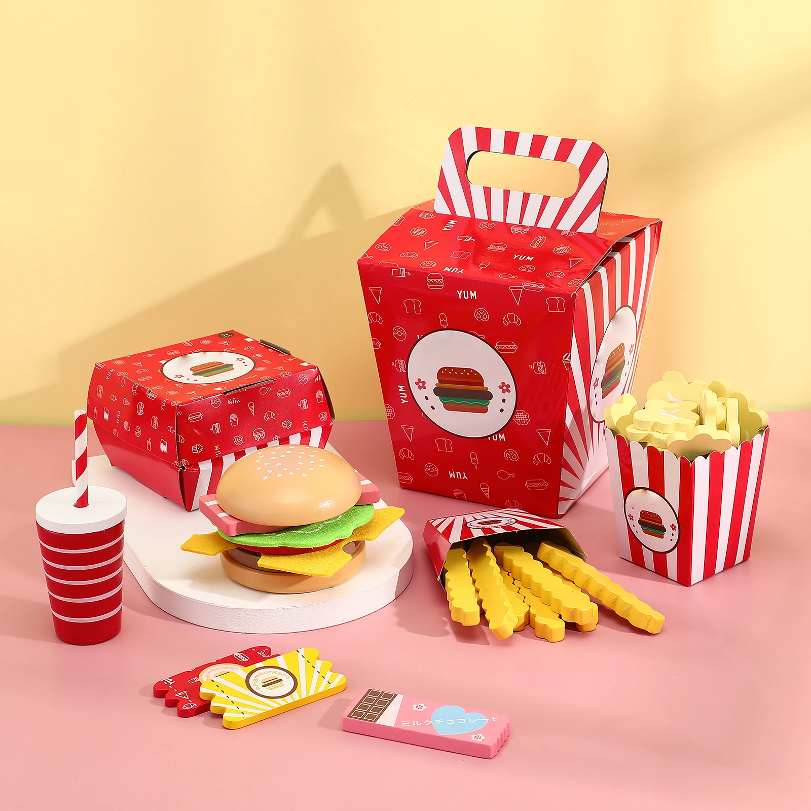 Wooden Kitchen Food Playset For Kids Toys Happy Meal Kids Fast Food Playset Toddler Restaurant Montessori Toy
Wooden Kitchen Food Playset For Kids Toys Happy Meal Kids Fast Food Playset Toddler Restaurant Montessori Toy