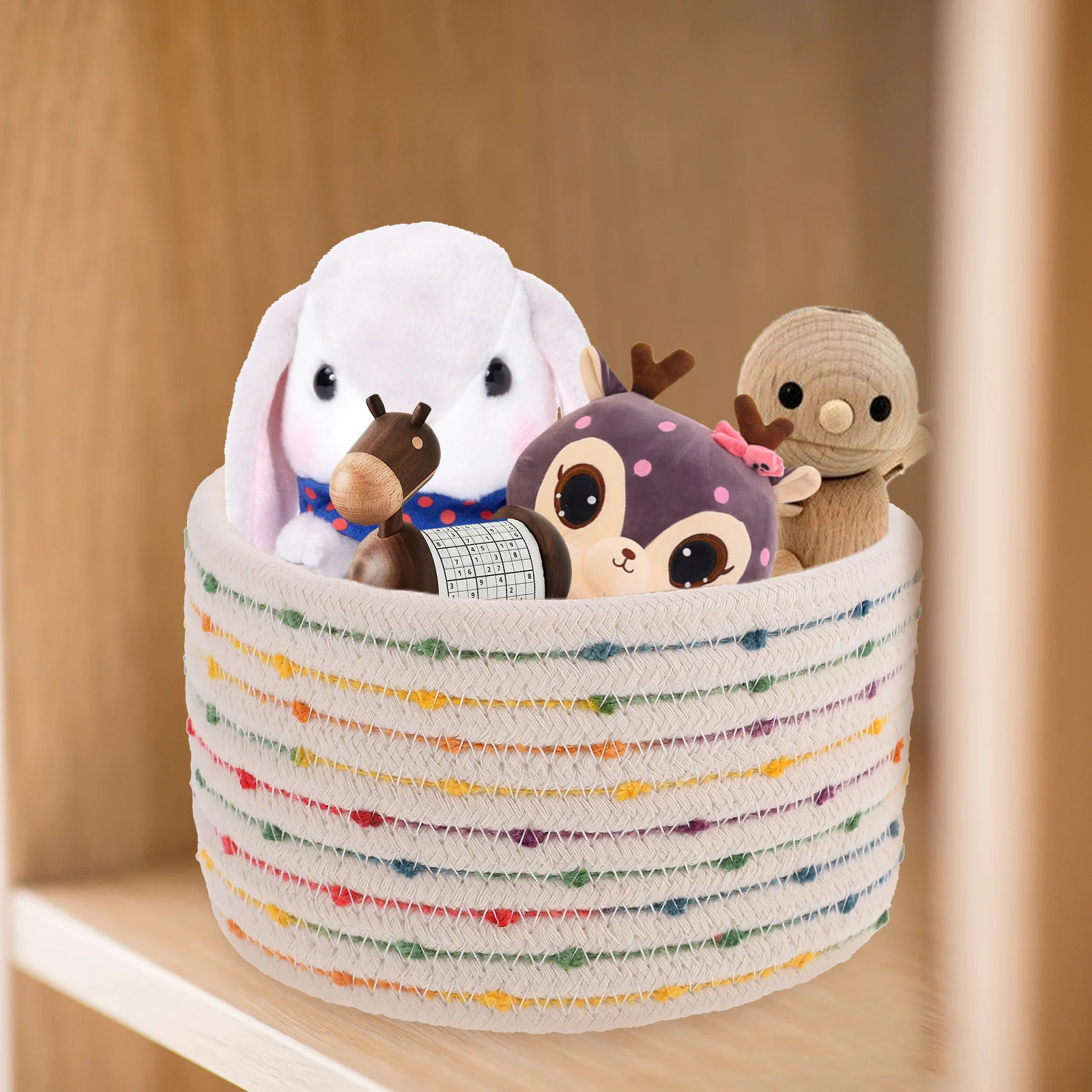 Cotton Rope Storage Basket Woven Baskets for Desktops Table Small Office Organizer Organizing
Cotton Rope Storage Basket Woven Baskets for Desktops Table Small Office Organizer Organizing