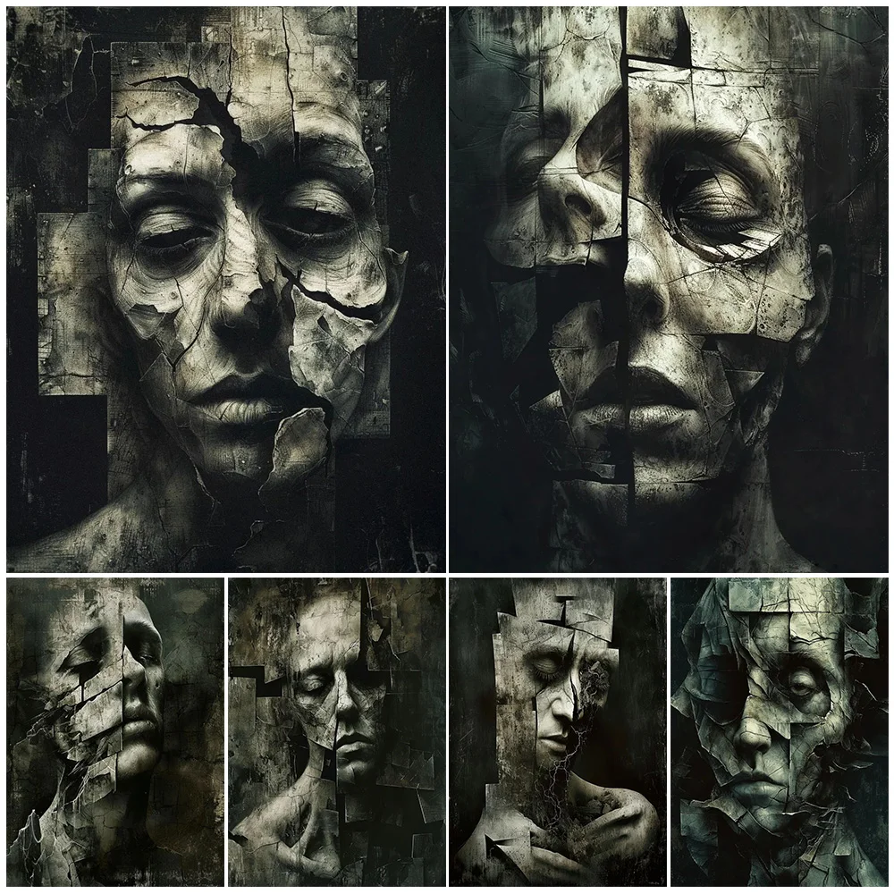 Split And Twisted Horror Portrait,Wall Art Canvas Painting,Horror Gothic Art,Fantasy Vintage Poster Print,Home Decor Unframed
Split And Twisted Horror Portrait,Wall Art Canvas Painting,Horror Gothic Art,Fantasy Vintage Poster Print,Home Decor Unframed