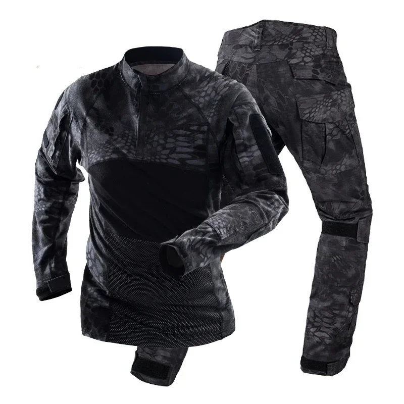 Camo Hunting Clothes Tactical Combat Uniform Shirt Pants Suit Men Black Sniper Training Clothing High Quality Suit
Camo Hunting Clothes Tactical Combat Uniform Shirt Pants Suit Men Black Sniper Training Clothing High Quality Suit