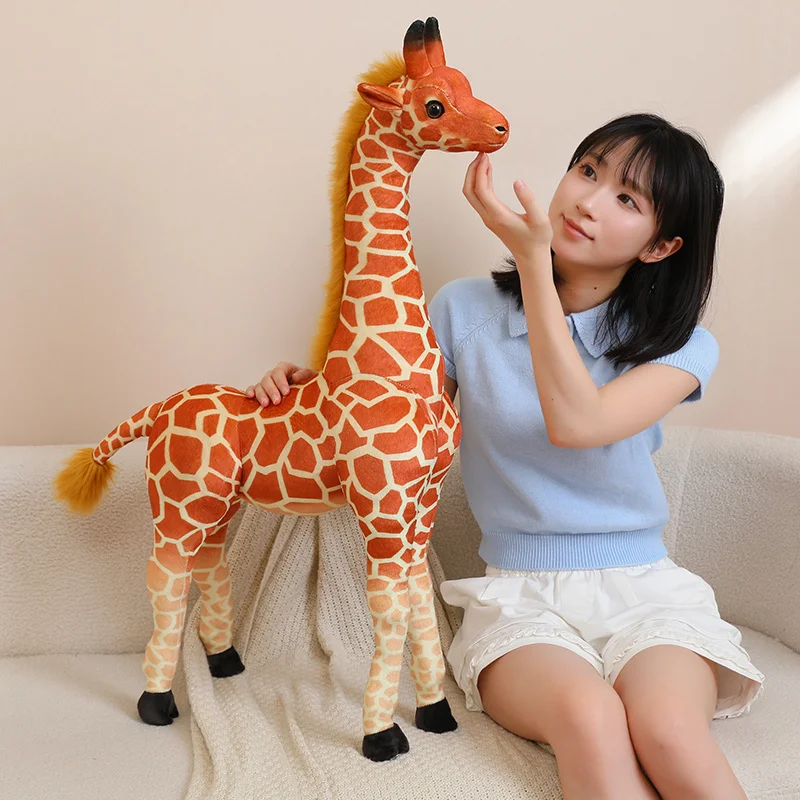 Lifelike Giraffe Plush Pillow Cute Stuffed Animal Toy for Bedroom Decoration Soft Fluffy Giraffe Stuffed Animal Realistic Plush
Lifelike Giraffe Plush Pillow Cute Stuffed Animal Toy for Bedroom Decoration Soft Fluffy Giraffe Stuffed Animal Realistic Plush