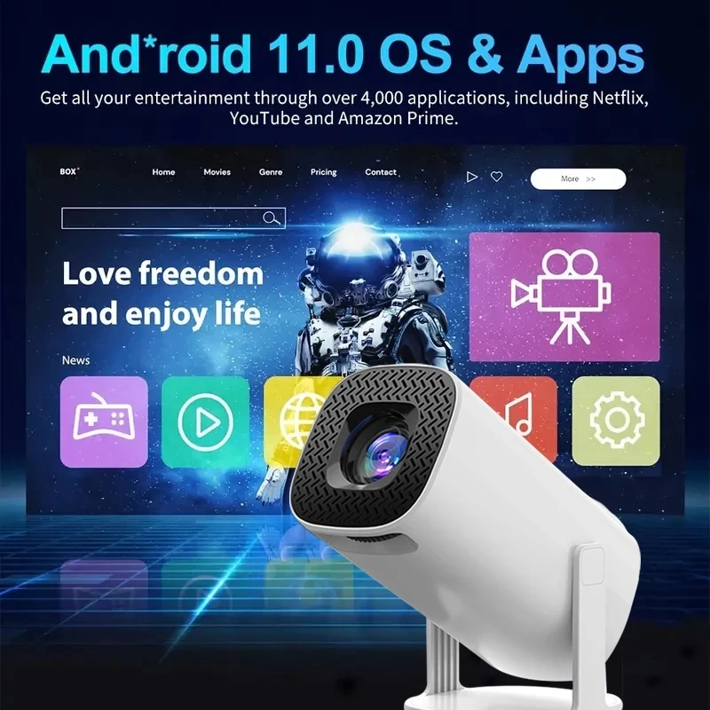 Новый портативный проектор P30 Pro с Android, 4K, 1280*720, 160 ANSI люмен, Wi-Fi, для кинотеатров и улицы, 180° обзор ° Поворотный проектор hy300
Новый портативный проектор P30 Pro с Android, 4K, 1280*720, 160 ANSI люмен, Wi-Fi, для кинотеатров и улицы, 180° обзор ° Поворотный проектор hy300