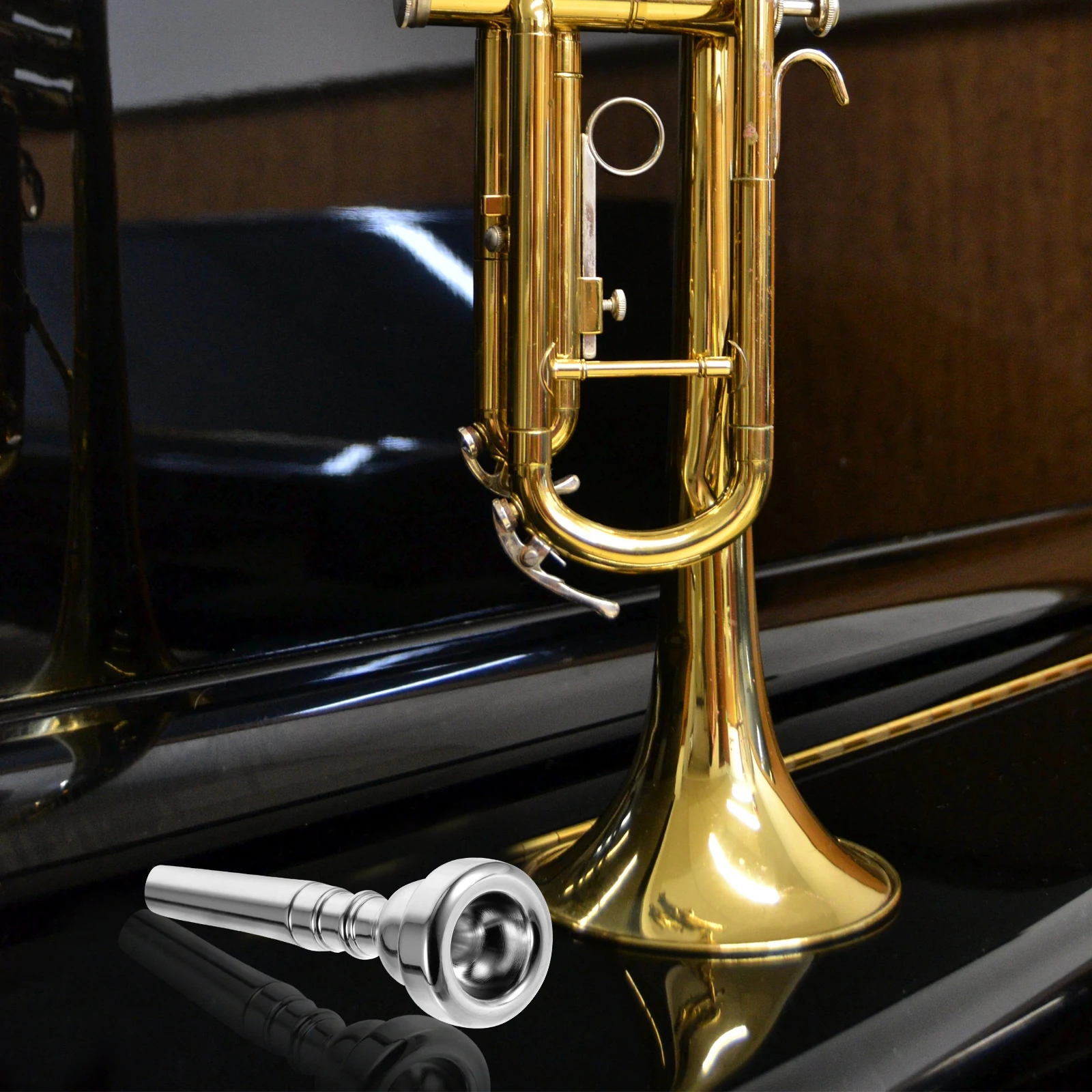 Silver Plated Mouth Professional Trumpet Mouthpiece Fastening Port Major Replacement Brass
Silver Plated Mouth Professional Trumpet Mouthpiece Fastening Port Major Replacement Brass