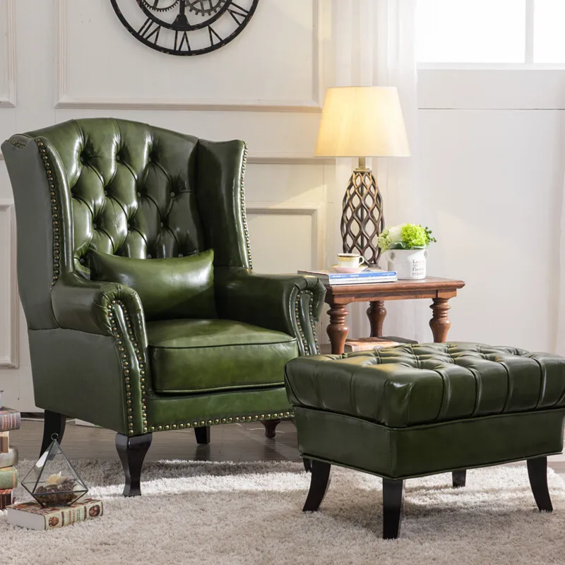 Кожаное кресло-тигр, европейский диван для гостиной, маленькая квартира, балкон, кресло для отдыха, гостиничный клуб, стул с высокой спинкой
Кожаное кресло-тигр, европейский диван для гостиной, маленькая квартира, балкон, кресло для отдыха, гостиничный клуб, стул с высокой спинкой