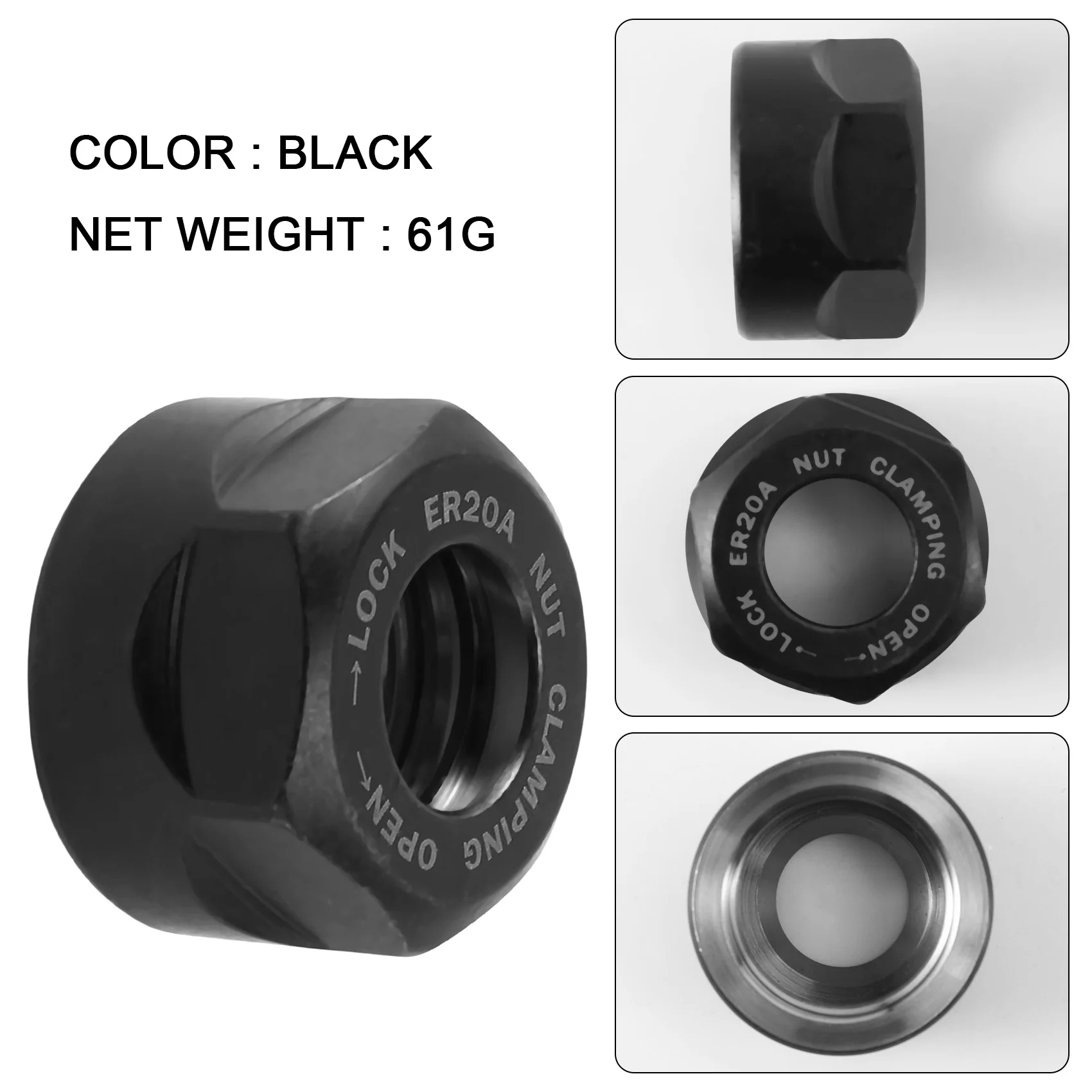 ER20 Collet Clamping Nuts For CNC Milling Chuck Holder Lathe
ER20 Collet Clamping Nuts For CNC Milling Chuck Holder Lathe