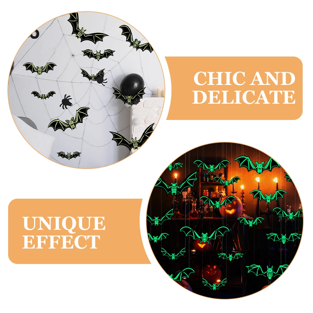 Halloween Glow Decorations Bats Hanging Outdoor Garden Party Supplies Luminous Sticker Night Emitting PET Material 
Halloween Glow Decorations Bats Hanging Outdoor Garden Party Supplies Luminous Sticker Night Emitting PET Material
