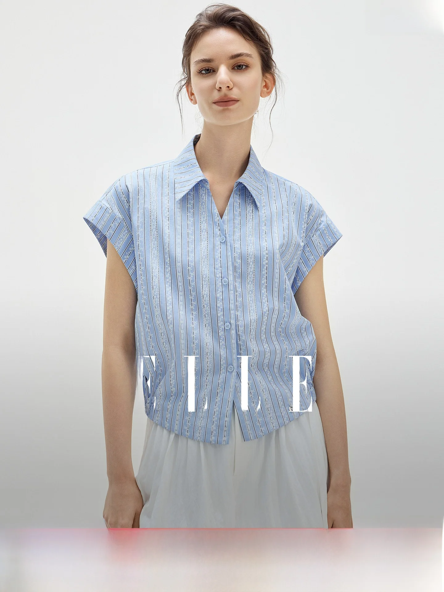 Elle College Style Striped Print Pure Cotton Women's Shirt Summer 2026 Loose Casual Shirt Commute Simple Short Sleeve Thin
Elle College Style Striped Print Pure Cotton Women's Shirt Summer 2026 Loose Casual Shirt Commute Simple Short Sleeve Thin