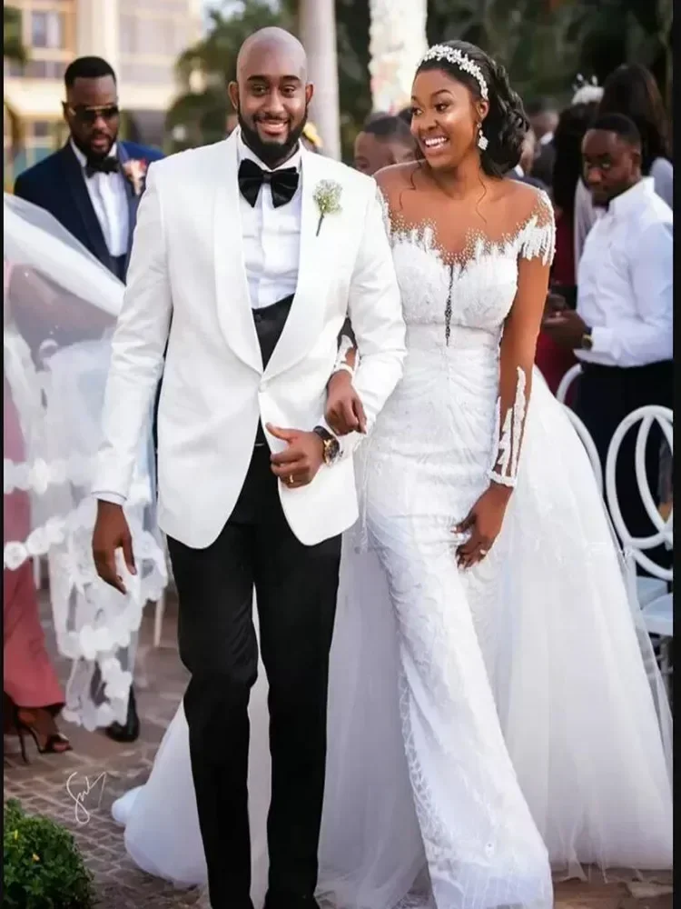 Свадебные платья русалки с аппликациями на заказ, со съемным шлейфом и длинными рукавами, Vestido De Novia, черное женское свадебное платье
Свадебные платья русалки с аппликациями на заказ, со съемным шлейфом и длинными рукавами, Vestido De Novia, черное женское свадебное платье