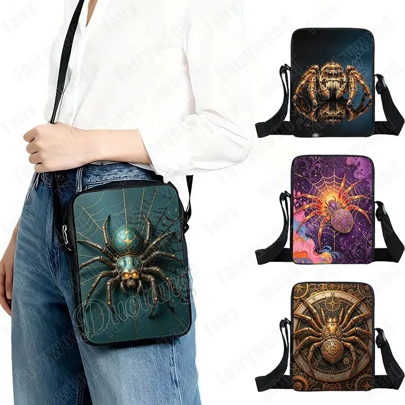 Cool Animal Spider Pattern Crossbody Bag Tarantula Women Handbag Steampunk Style Messenger Bag Phone Holder Shoulder BagGift
Cool Animal Spider Pattern Crossbody Bag Tarantula Women Handbag Steampunk Style Messenger Bag Phone Holder Shoulder BagGift