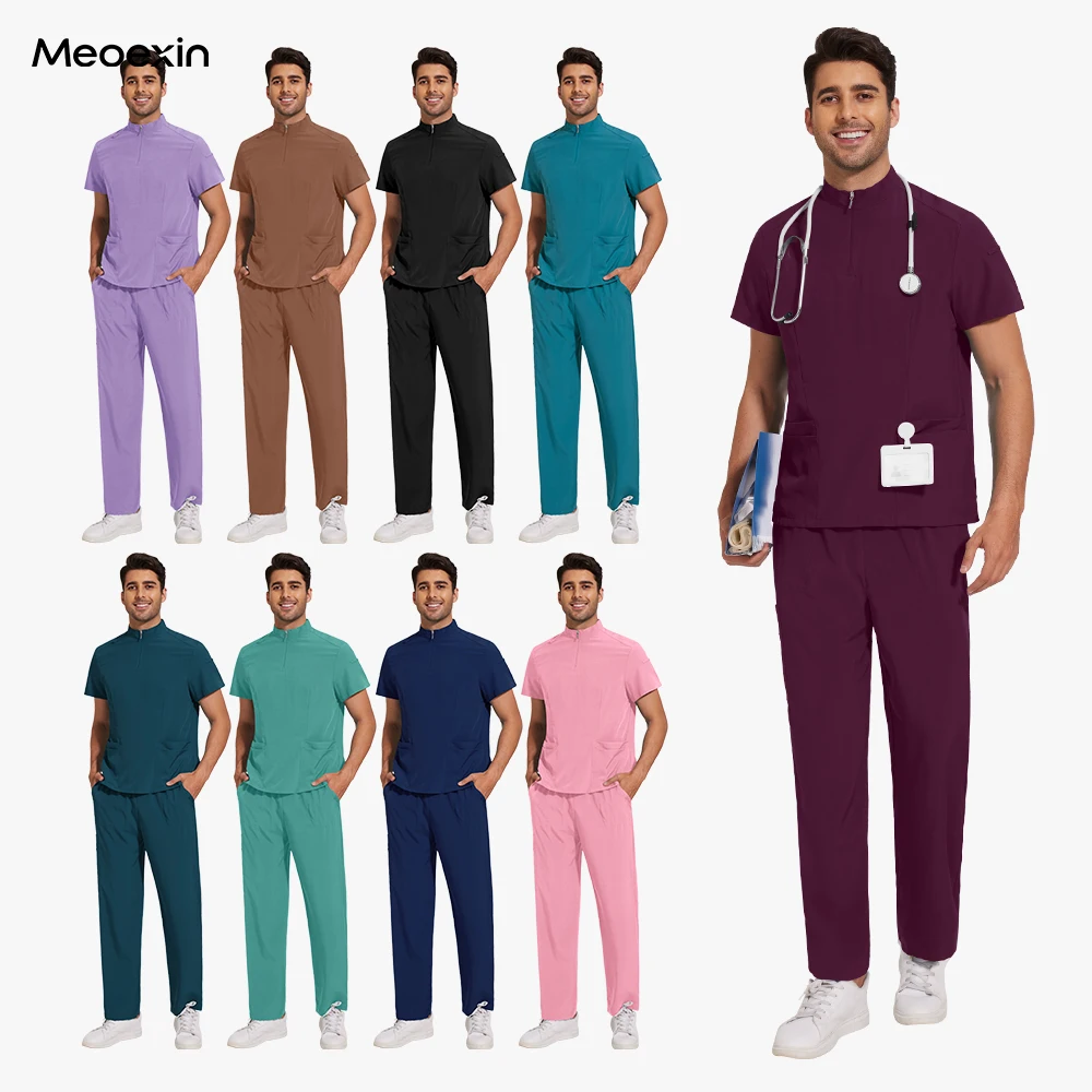 Nursing Uniform Hospital Scrubs Uniforms Sets Men Women Nurses Scrub Hospital Accessories Zipper Collar Short Sleeved Tops Pants
Nursing Uniform Hospital Scrubs Uniforms Sets Men Women Nurses Scrub Hospital Accessories Zipper Collar Short Sleeved Tops Pants