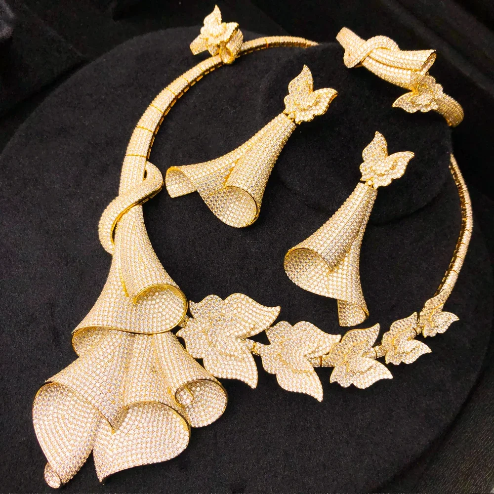 Jimbora New Sparkly Luxury Bridal Romantic Necklace Bangle Earrings Ring 4PCS Jewelry Set For Bridal Wedding Jewellery Sets
Jimbora New Sparkly Luxury Bridal Romantic Necklace Bangle Earrings Ring 4PCS Jewelry Set For Bridal Wedding Jewellery Sets