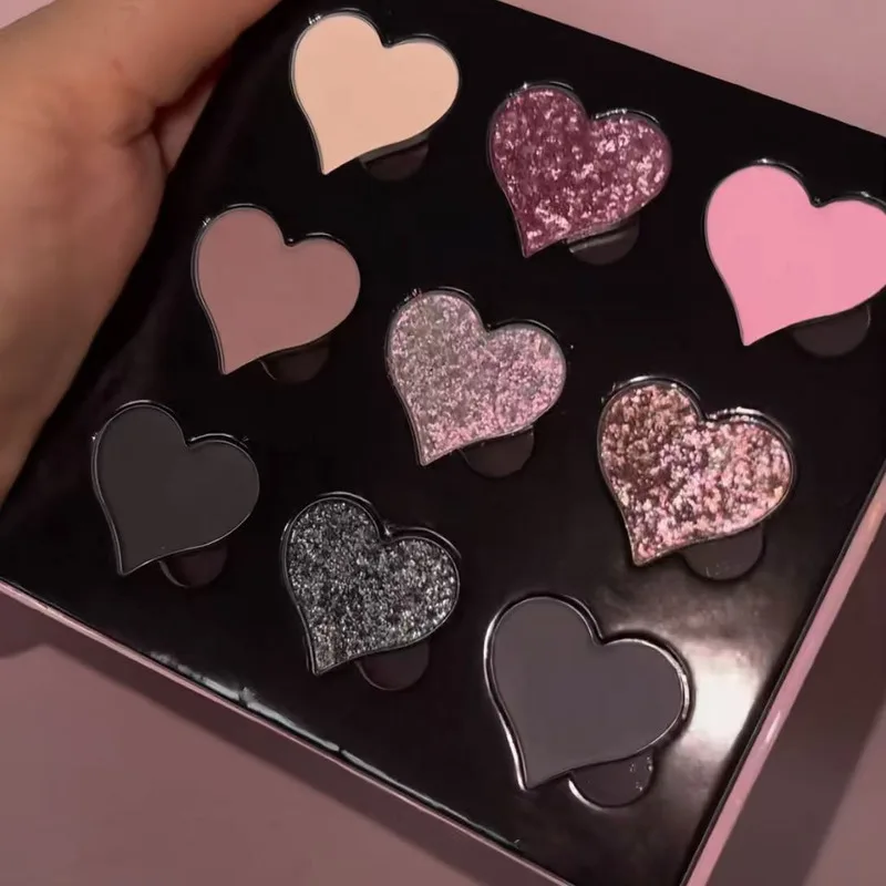 Heart Nine-color Eyeshadow Palette! Cool Matte Saturated Earthy High-gloss Daily Pearlescent Eyeshadow
Heart Nine-color Eyeshadow Palette! Cool Matte Saturated Earthy High-gloss Daily Pearlescent Eyeshadow