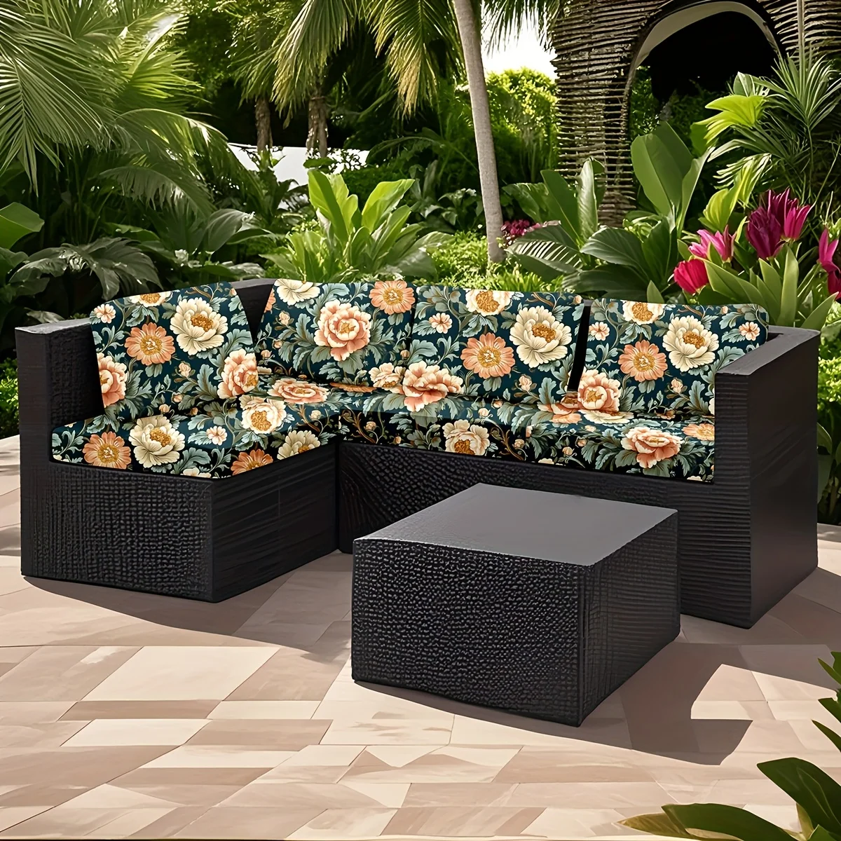 6/8pcs Vintage Floral Outdoor Patio Sofa Cushion Cover, Water Resistant Garden Sectional Couch Seat Protector
6/8pcs Vintage Floral Outdoor Patio Sofa Cushion Cover, Water Resistant Garden Sectional Couch Seat Protector