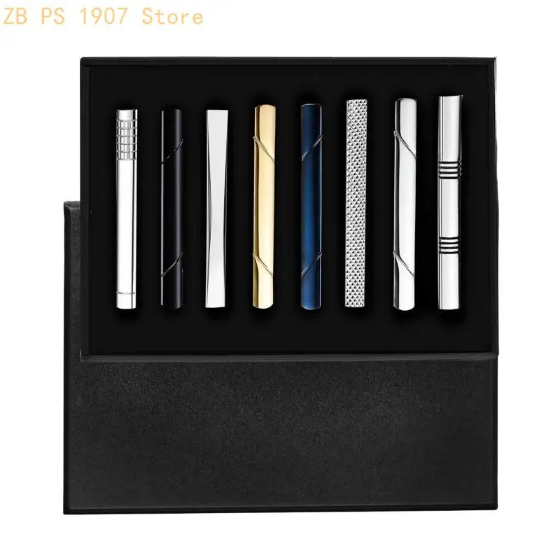Set of 8 Sophisticated Men Tie Pin Collection Alloy Texture Men Tie Clip Set Suitable for a Polished Look at Any Event 55KA
Set of 8 Sophisticated Men Tie Pin Collection Alloy Texture Men Tie Clip Set Suitable for a Polished Look at Any Event 55KA
