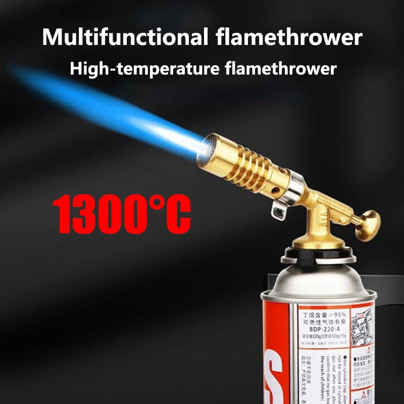 PERFECT Brass Gas Blow Torch Head 1300℃ Adjustable Flame for Welding Soldering Cooking Baking BBQ Camping Plumbing Repair Tool
PERFECT Brass Gas Blow Torch Head 1300℃ Adjustable Flame for Welding Soldering Cooking Baking BBQ Camping Plumbing Repair Tool