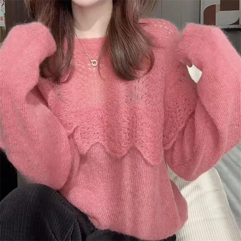 Vintage Sweater for Women Long Sleeve Hollow Out Crochet Knitted Sweater Wool Autumn Elegant Ruffles Cashmere Jumper Y2k Clothes
Vintage Sweater for Women Long Sleeve Hollow Out Crochet Knitted Sweater Wool Autumn Elegant Ruffles Cashmere Jumper Y2k Clothes