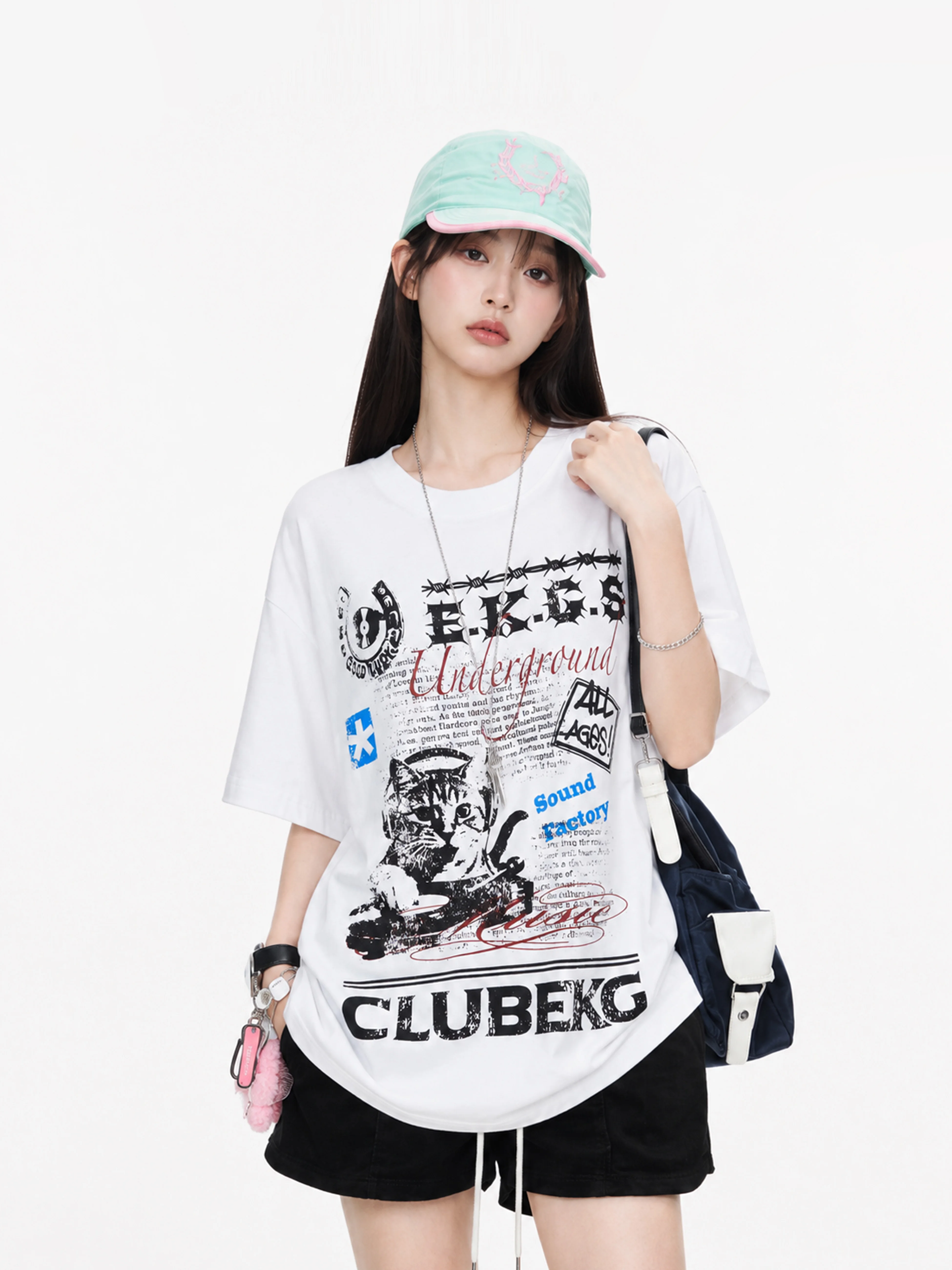 Print American High Street Short Sleeve T-Shirt Women Summer Loose Retro Casual Unisex Trendy Top Cotton round Neck
Print American High Street Short Sleeve T-Shirt Women Summer Loose Retro Casual Unisex Trendy Top Cotton round Neck