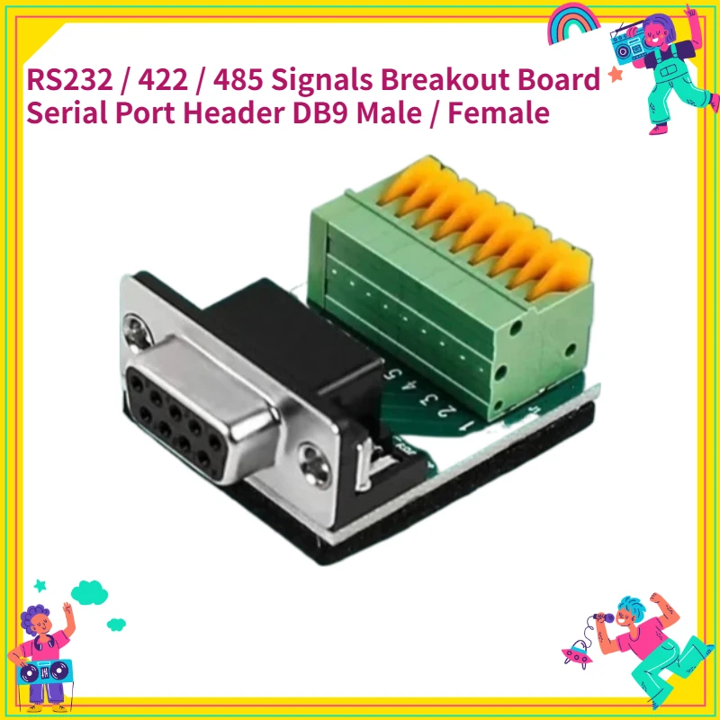 1PCS RS232 / 422 / 485 Signals Breakout Board Serial Port Header DB9 Male / Female To Terminal Block Adapter Wire Connector
1PCS RS232 / 422 / 485 Signals Breakout Board Serial Port Header DB9 Male / Female To Terminal Block Adapter Wire Connector