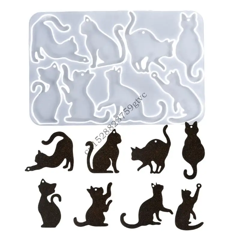 D0UF Premium Silicone Mold With 8 Cavity Cats Shapes For Jewelry Designers And DIY Enthusiasts Clear And Nonstick
D0UF Premium Silicone Mold With 8 Cavity Cats Shapes For Jewelry Designers And DIY Enthusiasts Clear And Nonstick