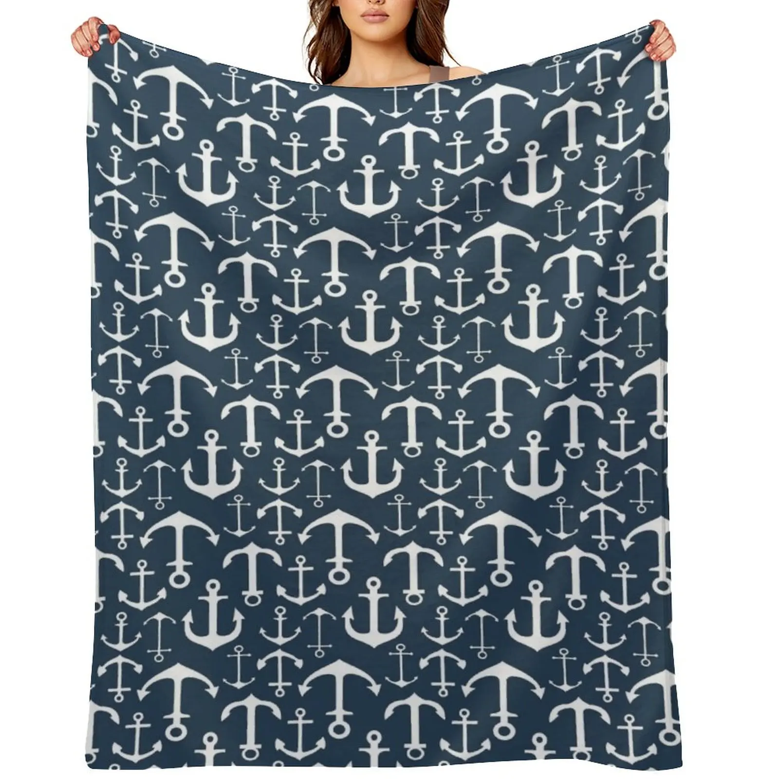 Anchors on Navy Throw Blanket Plaid Luxury Throw sofa bed Heavy Blankets
Anchors on Navy Throw Blanket Plaid Luxury Throw sofa bed Heavy Blankets