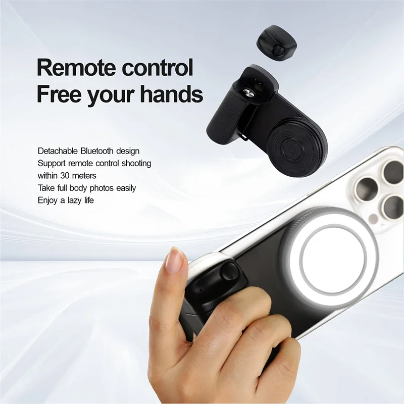 Magnetic Smartphone Camera Shutter Grip Bluetooth Selfie Handle Camera Photo Stabilizer with Fill Light for Iphone Android
Magnetic Smartphone Camera Shutter Grip Bluetooth Selfie Handle Camera Photo Stabilizer with Fill Light for Iphone Android