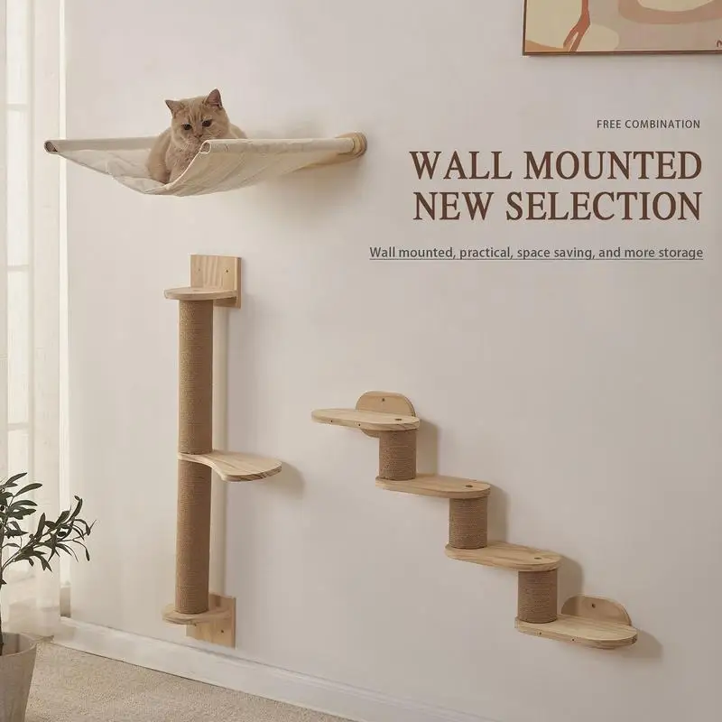 Cat Shelf Wall Mount Cat Shelves Wooden Floating Climber Ladder Stairs Scratcher Playground Station For Indoor Windowsill
Cat Shelf Wall Mount Cat Shelves Wooden Floating Climber Ladder Stairs Scratcher Playground Station For Indoor Windowsill