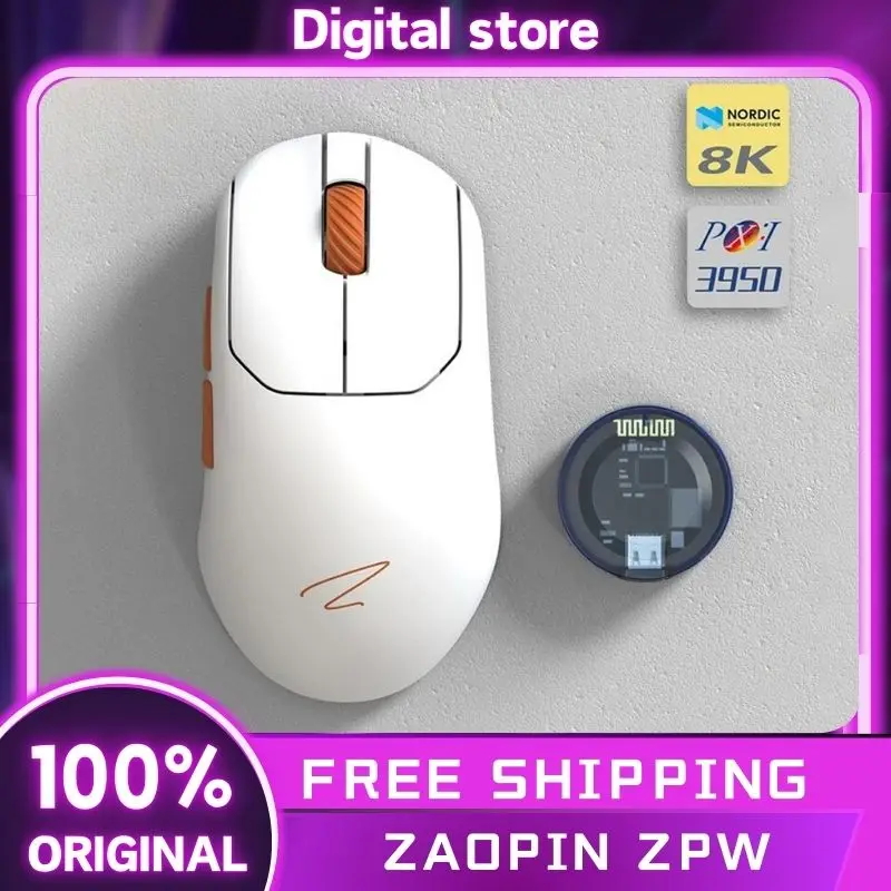 Zaopin ZPW/ZPW MAX Wireless Mouse 8K Paw3395/Paw3950 Three Mode Gaming Mouse Nordic 52840 Lightweight Custom PC Gamer Accessory
Zaopin ZPW/ZPW MAX Wireless Mouse 8K Paw3395/Paw3950 Three Mode Gaming Mouse Nordic 52840 Lightweight Custom PC Gamer Accessory