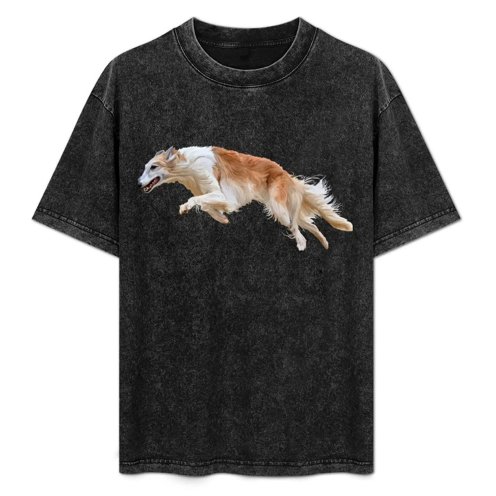Running White and Tan Borzoi Dog T-Shirt Casual Fashion Short Sleeve Cotton T-Shirt
Running White and Tan Borzoi Dog T-Shirt Casual Fashion Short Sleeve Cotton T-Shirt