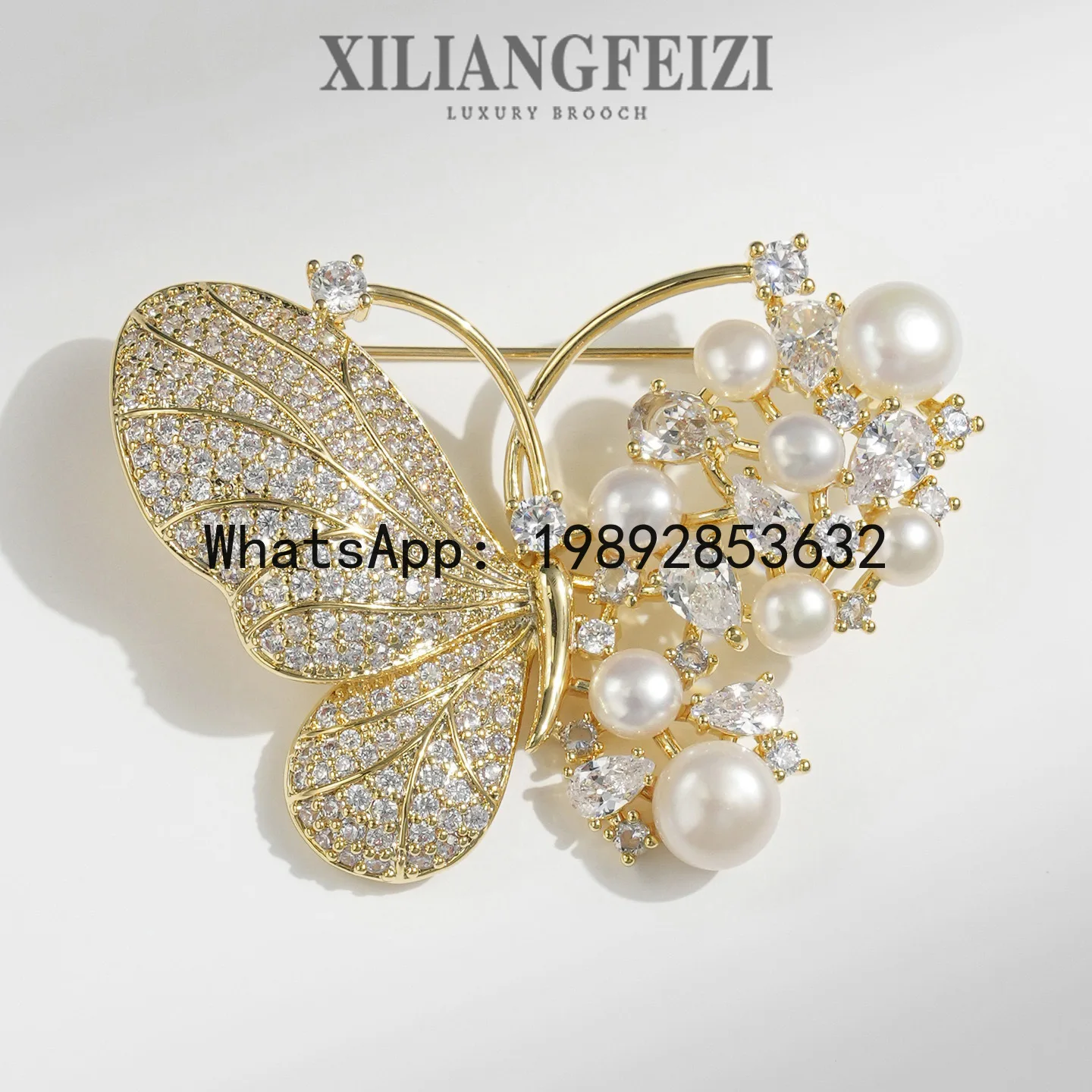 XZ Fashion Design Sense Natural Freshwater Pearl Butterfly Brooch, High-end Corsage Accessories
XZ Fashion Design Sense Natural Freshwater Pearl Butterfly Brooch, High-end Corsage Accessories