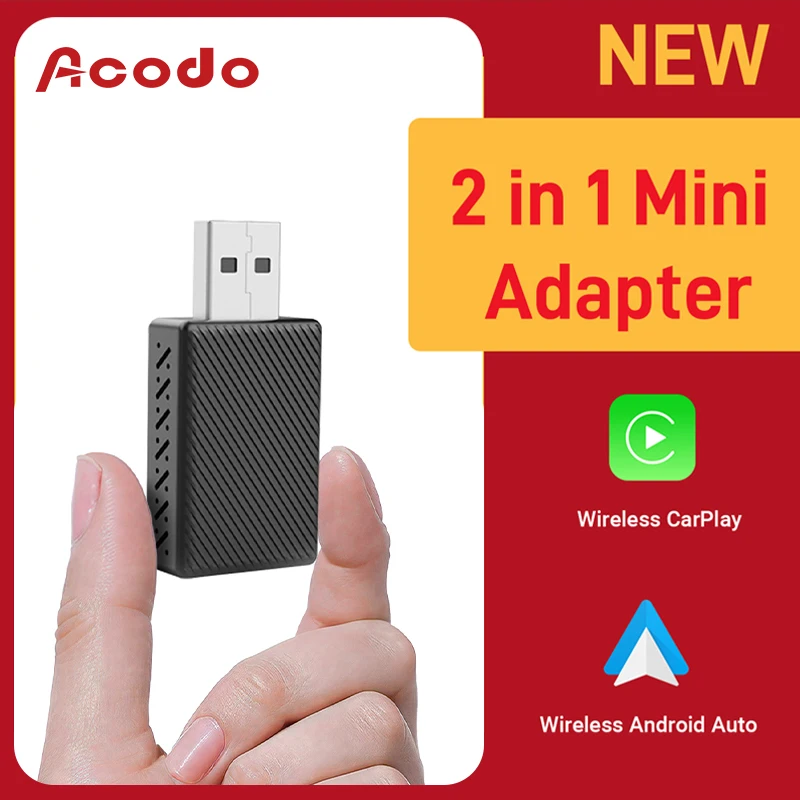 Acodo 2 in 1 Mini AI Box Wired to Wireless Carplay&Android Auto Compatible with 99% of Cars Plug and Play Smart Dongle
Acodo 2 in 1 Mini AI Box Wired to Wireless Carplay&Android Auto Compatible with 99% of Cars Plug and Play Smart Dongle