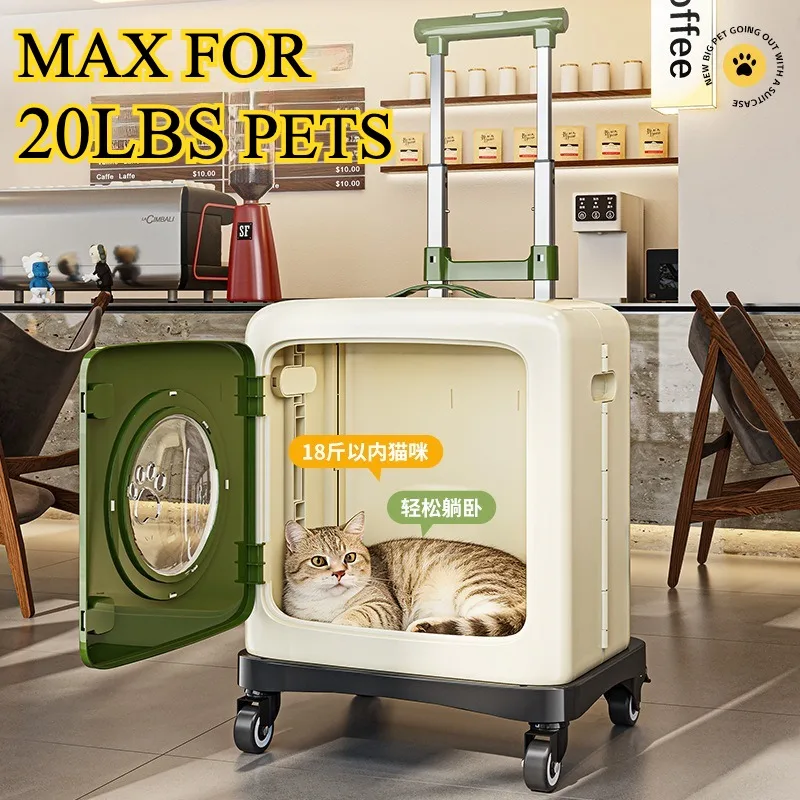 MAX for 18LBS Cat Carrier with Wheels Rolling Outdoor Large Cat Carrier Cartfor Cats or Small Dogs Travel Hiking Camping outdoor
MAX for 18LBS Cat Carrier with Wheels Rolling Outdoor Large Cat Carrier Cartfor Cats or Small Dogs Travel Hiking Camping outdoor