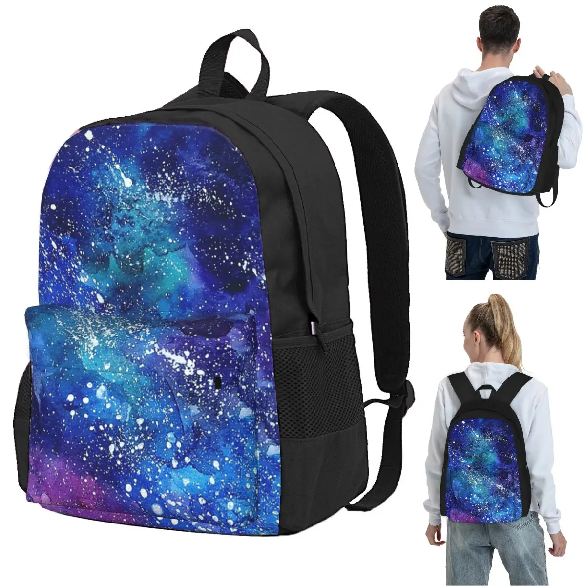 Galaxy Watercolor Backpack Student BookBag Kids School Bag Laptop Shoulder Bags for Men Women
Galaxy Watercolor Backpack Student BookBag Kids School Bag Laptop Shoulder Bags for Men Women