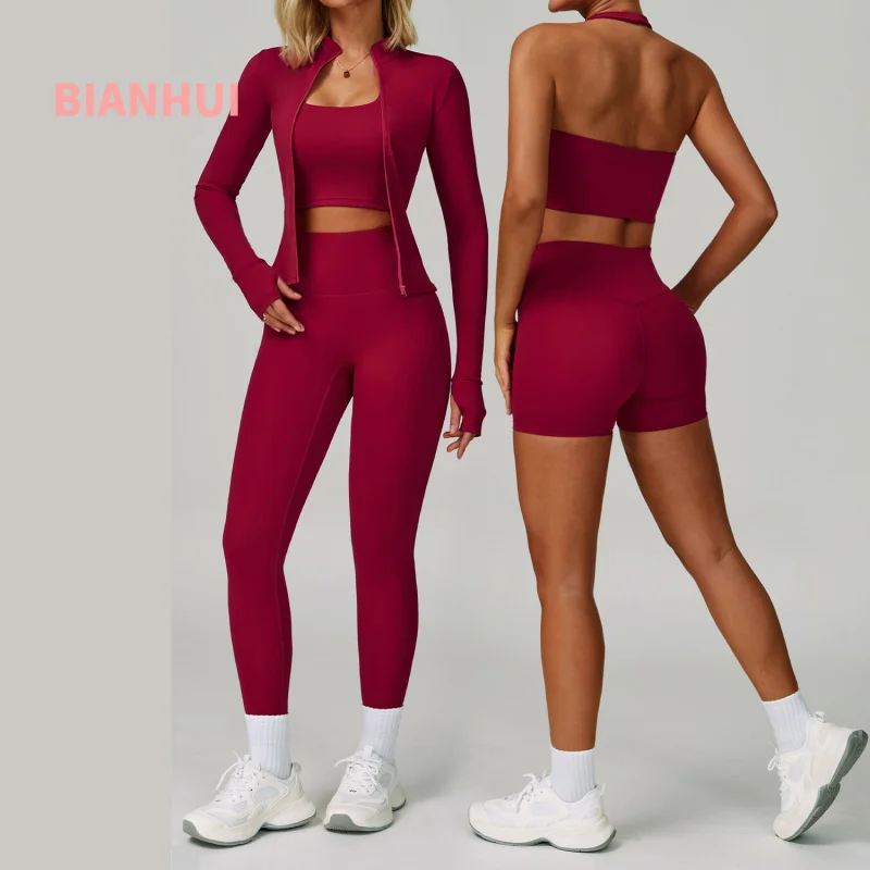 BIANHUI Women's Tracksuit Yoga Fitness For Women Zipper Long Sleeve Women's Two Pieces Set Slim Fit Sports Female Clothing
BIANHUI Women's Tracksuit Yoga Fitness For Women Zipper Long Sleeve Women's Two Pieces Set Slim Fit Sports Female Clothing
