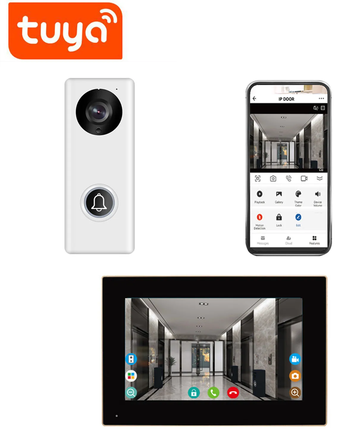 7-дюймовый IPS-экран с сенсорной клавиатурой Tuya Smart Life IP WIFI домофон Визуальный дверной глазок
7-дюймовый IPS-экран с сенсорной клавиатурой Tuya Smart Life IP WIFI домофон Визуальный дверной глазок