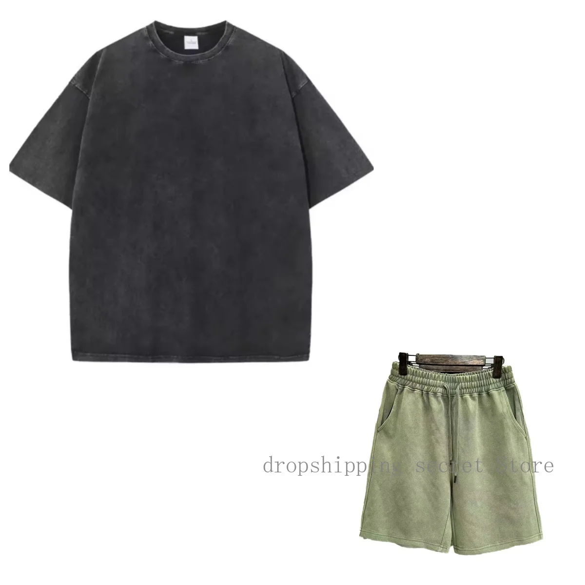 2025 Summer Heavyweight Cotton Men's Washed Do Old Suit Casual Solid Round Neck Fashion Short Sleeve T-shirt + Shorts Suit
2025 Summer Heavyweight Cotton Men's Washed Do Old Suit Casual Solid Round Neck Fashion Short Sleeve T-shirt + Shorts Suit